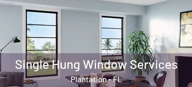 Single Hung Window Services Plantation - FL