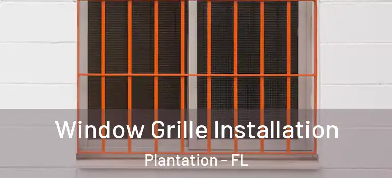  Window Grille Installation Plantation - FL